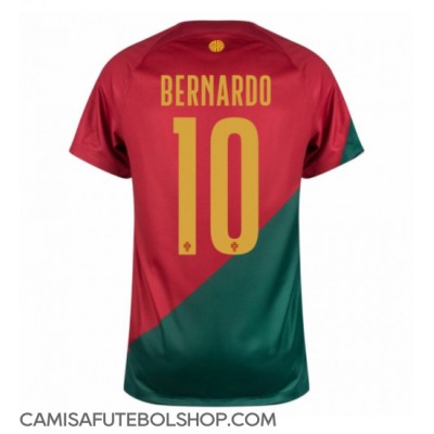 Camisa de time de futebol Portugal Bernardo Silva #10 Replicas 1º Equipamento Mundo 2022 Manga Curta
